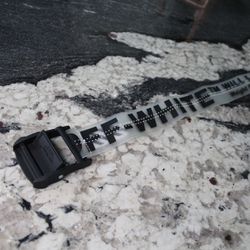 OFF-WHITE Black & Transparent Rubber Industrial Belt