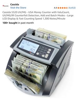 Cassida 5520 UV/MG - USA Money Counter