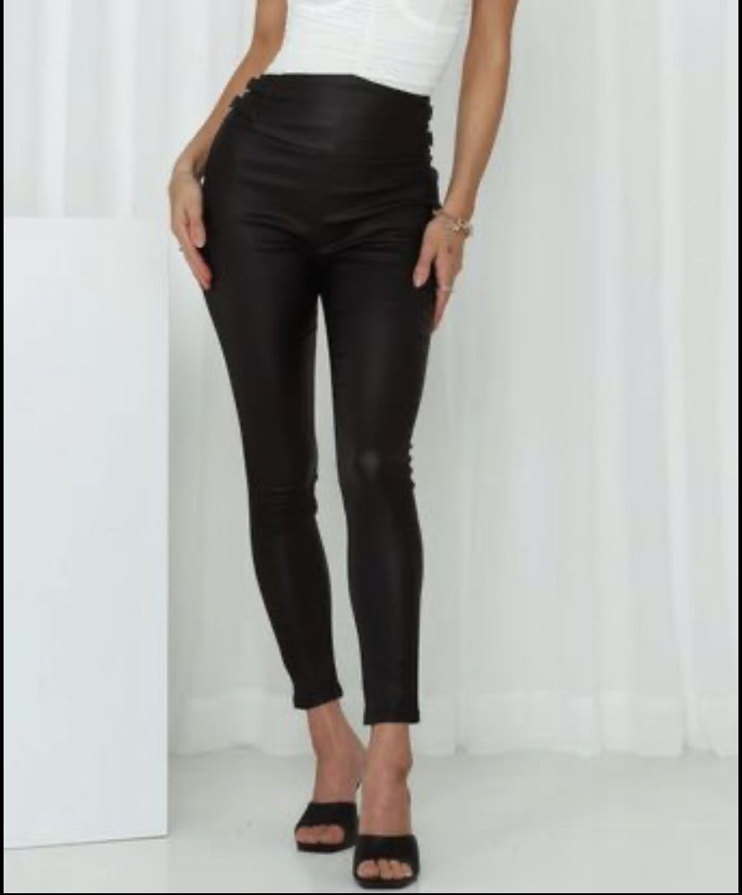 Leather pants XS BLACK NEW