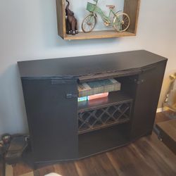 Buffet Cabinet with Storage, Wood Sideboard Buffet Cabinet with Wine Rack, Modern Credenza Coffee Bar Cabinet for Kitchen Living Room