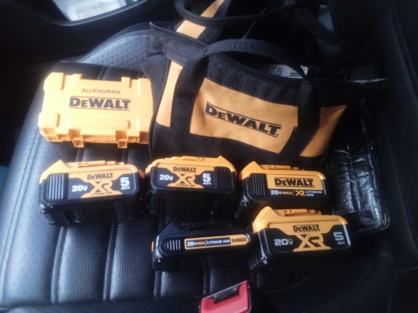 DeWalt 20V 5 Hour Lithium Ion Battery Package 