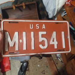Vintage License Plate