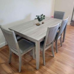 Light Gray 6-pc Dining Table Set Brand New