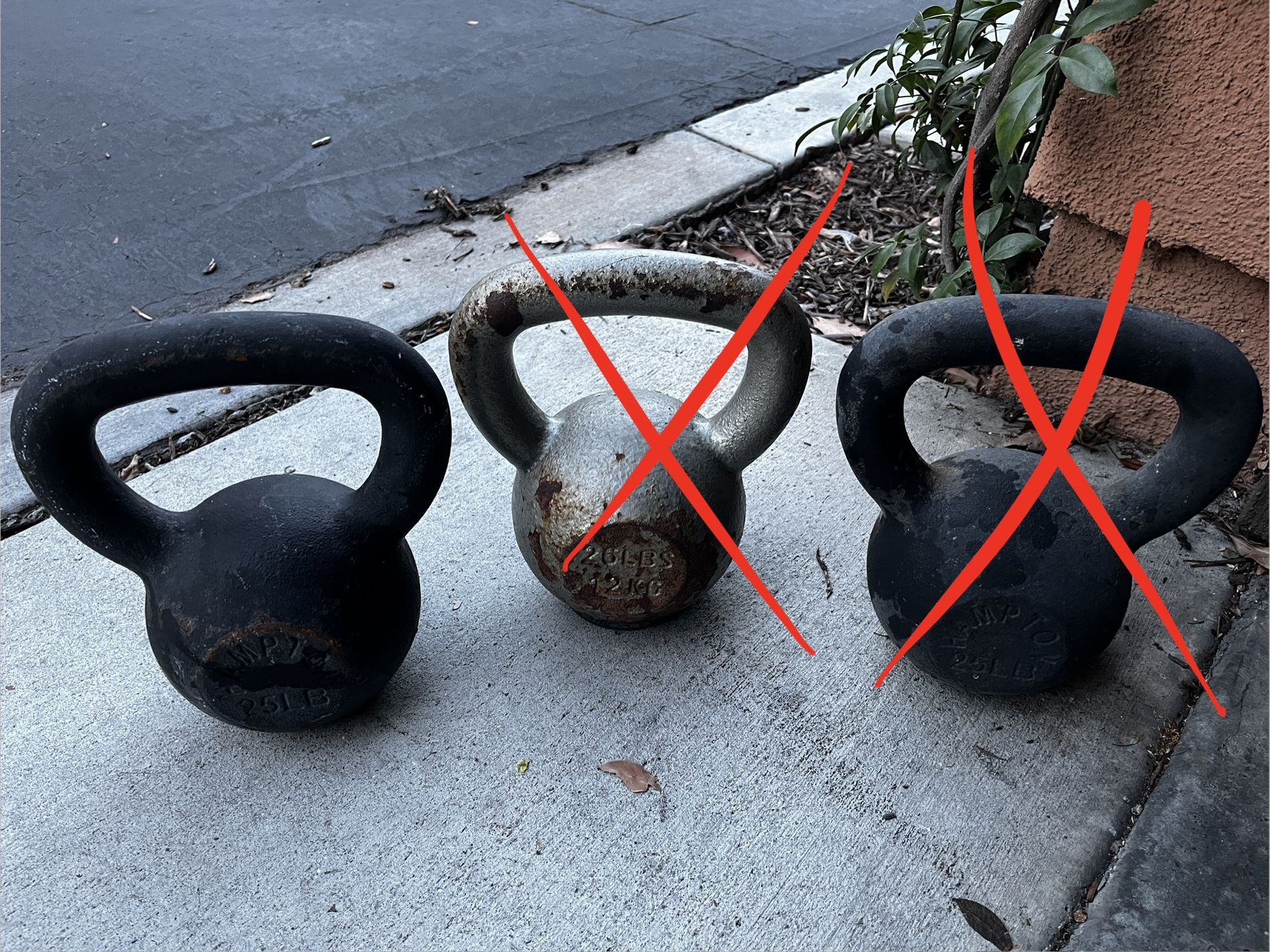 kettlebells 25 lb