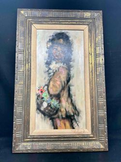 Koros, Framed Art Vintage Dutch Oil on Canvas from Koros"