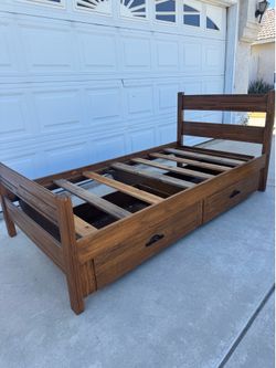 Twin Bed with Drawers