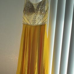 Vestido Amarillo Largo Talla M