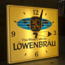 Vintage huge beer light 36” x 36”👍