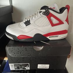 Size 9.5 Nike Air Jordan 4 Red Cement