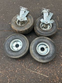 Pneumatic Caster Wheels Set of 4