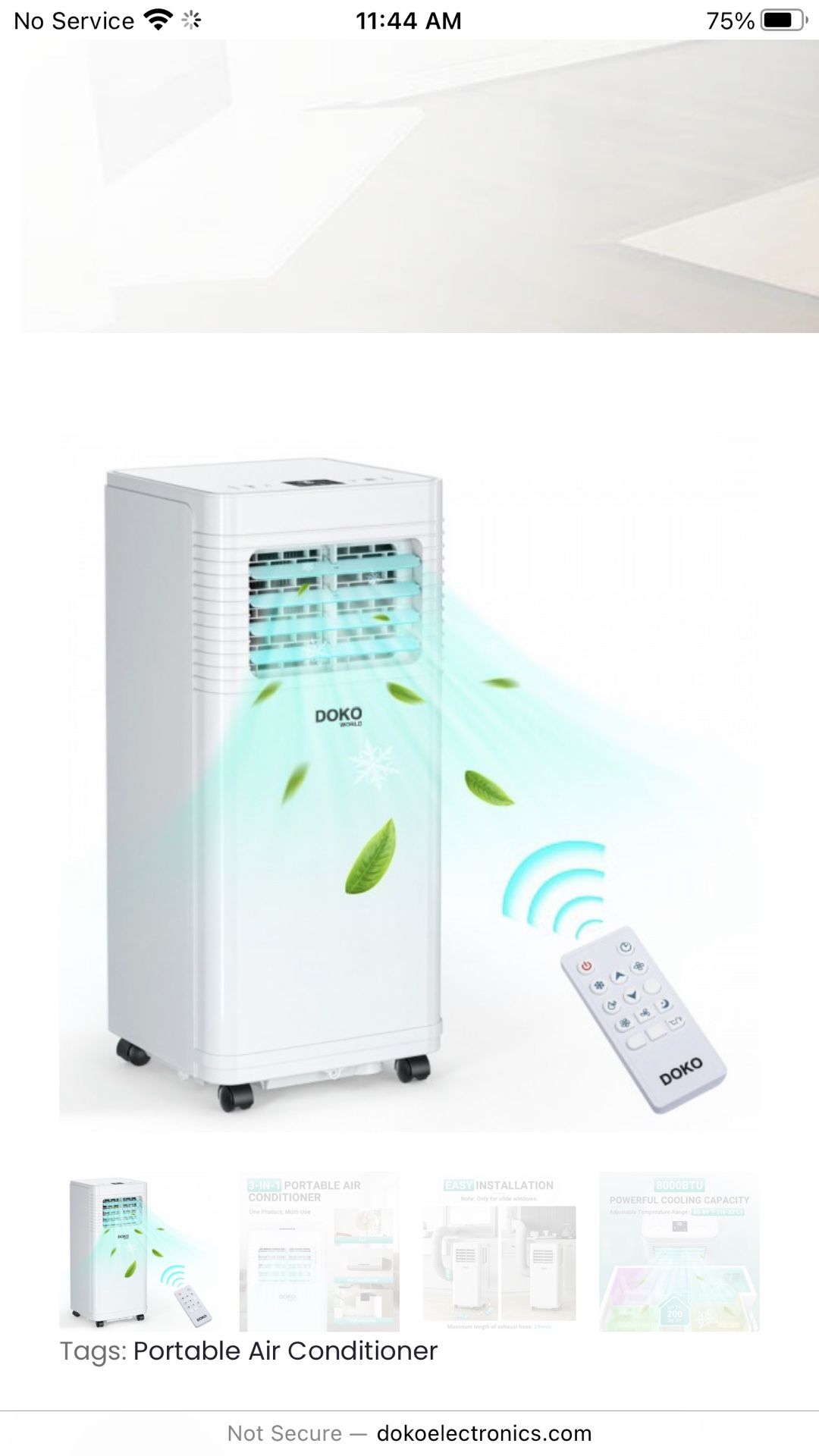 DOKO WORLD PORTABLE AIR CONDITIONER SPK2S-08C