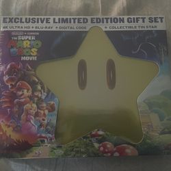 Super Mario Bros Movie Walmart Exclusive 4K Limited Giftset Collectible Star Tin
