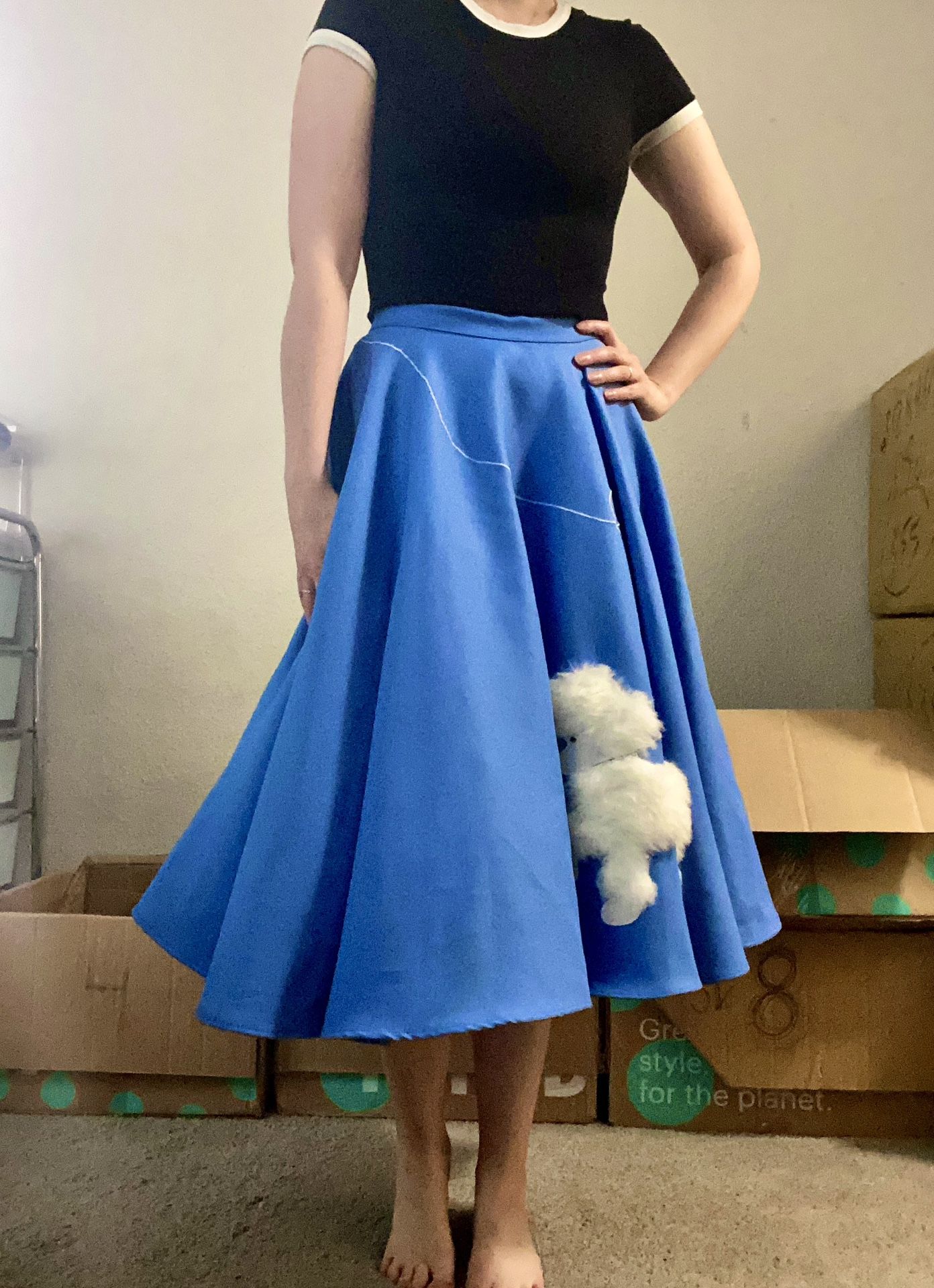 Vintage Halloween costume 50’s poodle skirt and crinoline Sz 4/6 