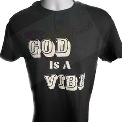 Customized Black/White “God Is A Vibe” T-shirt