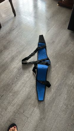 Blue and Black Lumbar Back Support Brace
