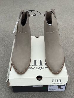 Brand New ANA Taupe Pointed Toe Ankle Boots Women’s Size 8 & Size 8.5
