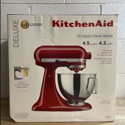 KitchenAid Deluxe 4.5 Quart Tilt-Head Stand Mixer - Empire Red