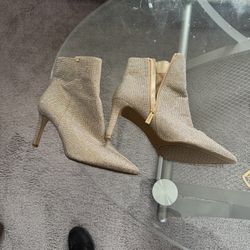 Size 10 Michael Jordan Gold Glitter Boot Stilleto