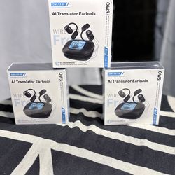 AI Translator Earbuds LX-80 – Wireless Bluetooth Touch Earphones with Charging Case