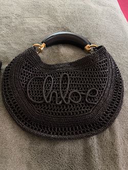 Summer Banana Crochet Raffia Hobo Bag Chloé