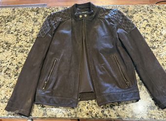 Black Rivet Brown Leather Jacket