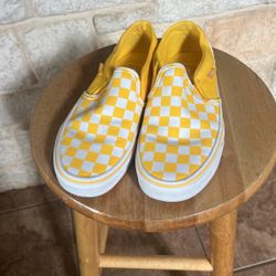 Yellow Checkered Vans