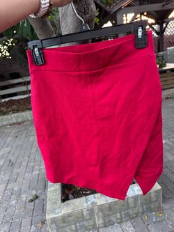 Women's Red Wrap Front Skirt Size s