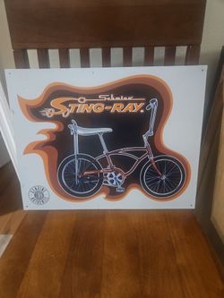 Schwinn sting ray metal sign