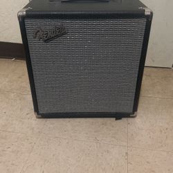 Fender Amplifier With Chords And Guitar Bag