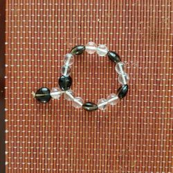 Genuine gemstone stretch bracelet