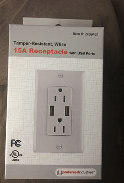 15A Receptacle with USB ports
