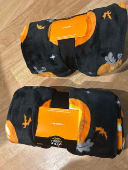 2  (TWO)  Halloween  soft Blanket