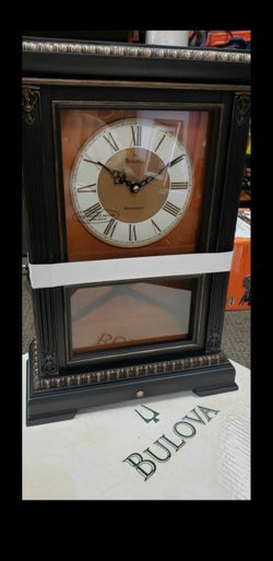 New Bulova Whitmore B7650 Chiming Mantel Clock
