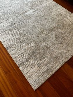 Gray and Ivory Textured Area Rug