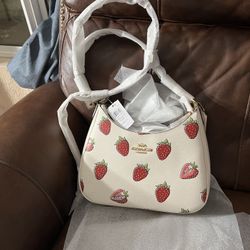 Teri Hobo Bag With Strawberry Print 9093442296