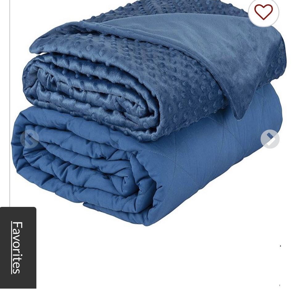 JINAMART - Adult heavy blanket + duvet cover - 100% cotton with crystal beads | heavy blanket for warm and cool sleeping 60" x 80" 20lbs