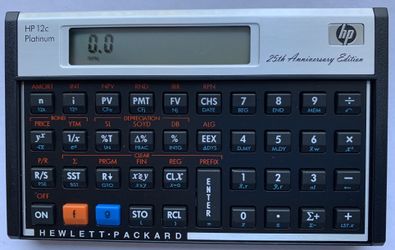 HP 12c Platinum Financial Calculator - 25th Anniversary Edition