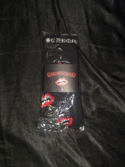 Chrome Hearts x Matty Boy Chomper Crew Socks, Black, Size 6-12