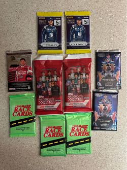 Racing Lot (10 Packs) 110 Total Cards NASCAR Formula 1