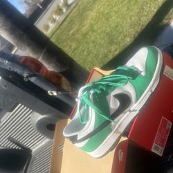 Green Dunks With Black Swoosh