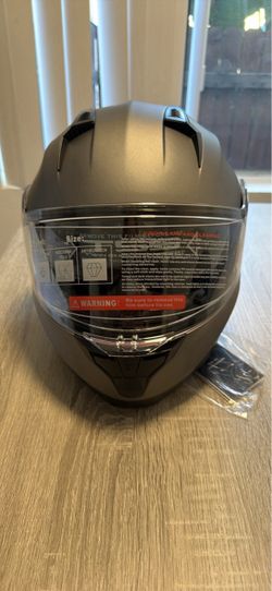 AHR n motorcycle Full Face Motorcycle Helmet Matte Gray XXL