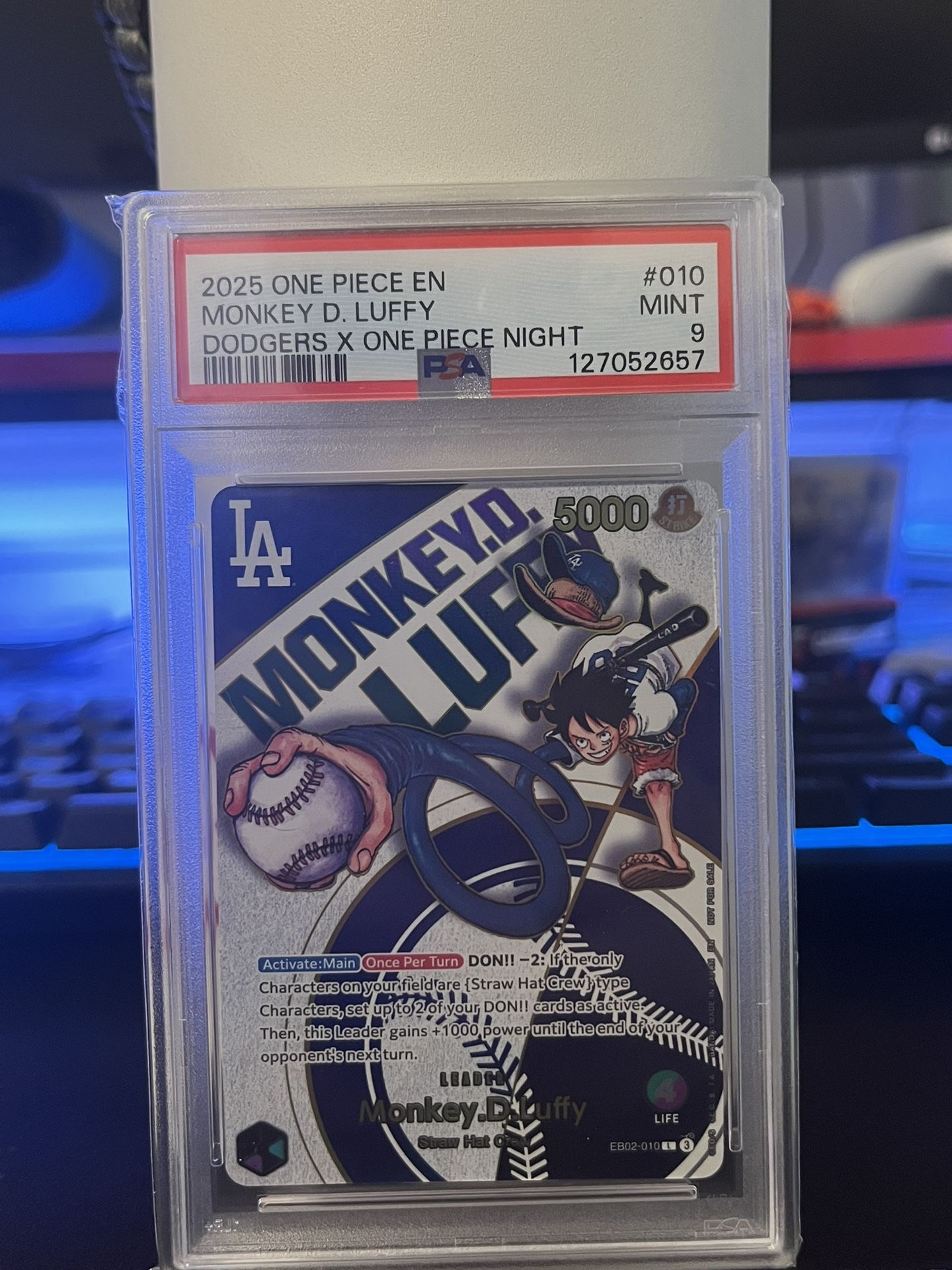 One Piece Dodgers Luffy Card Promo Graded
