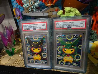 Pikachu Poncho Rayquaza sequential set PSA 9