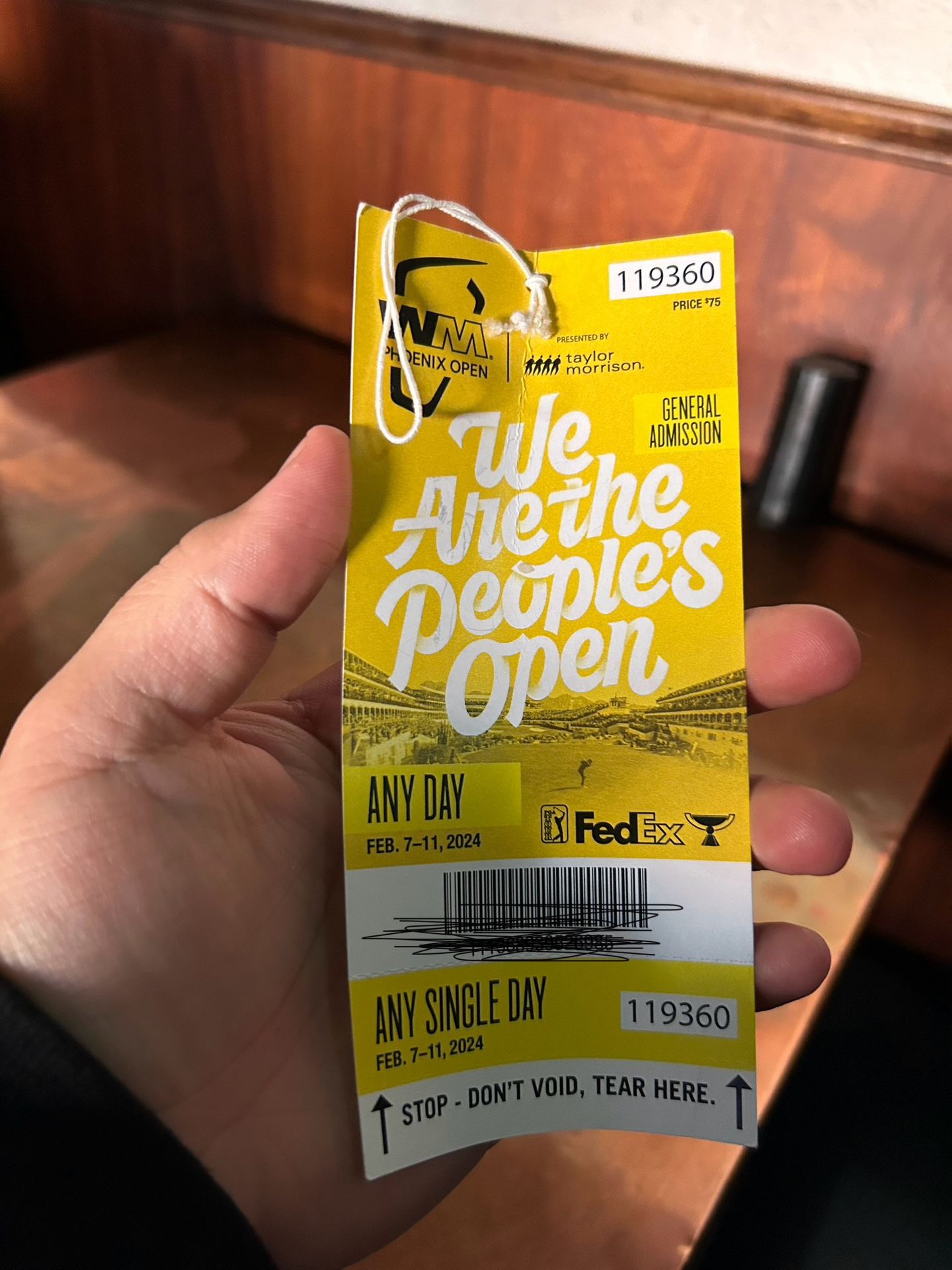 WM Open Ticket