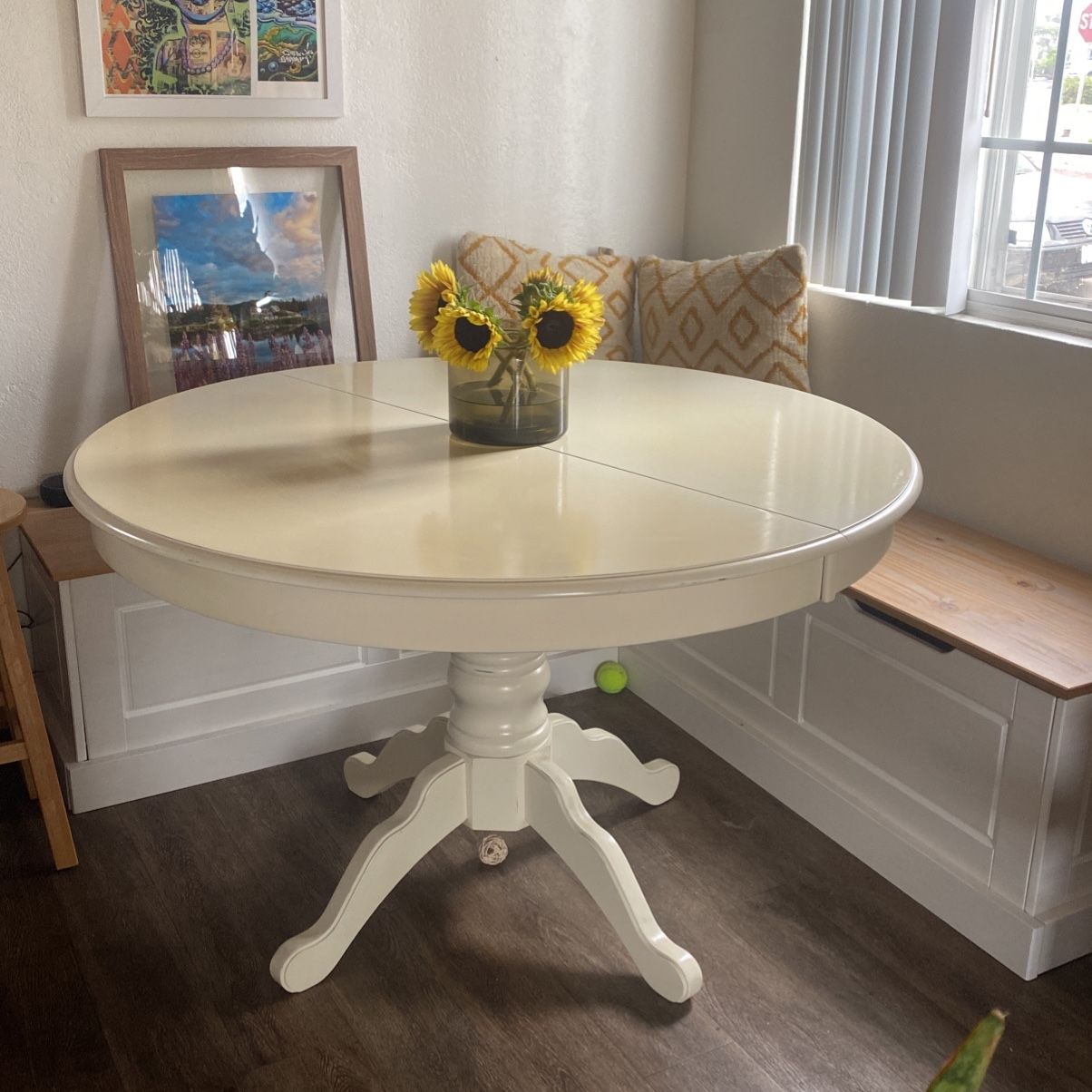 wood pier one round table