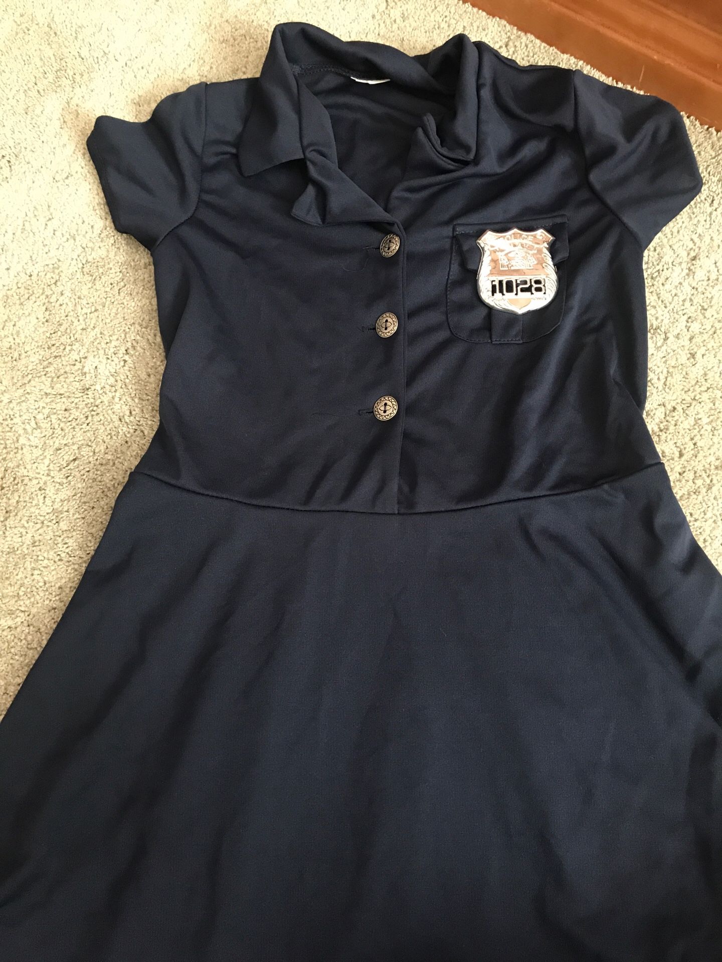 Halloween costume police girl size 8-10