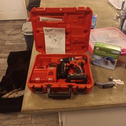 Milwuakee M18 1/2 Brushless Drill With Two Batteries Charger And Case