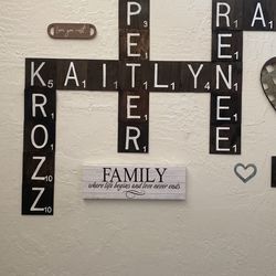 *****SCRABBLE FAMILY WALL DECOR*****