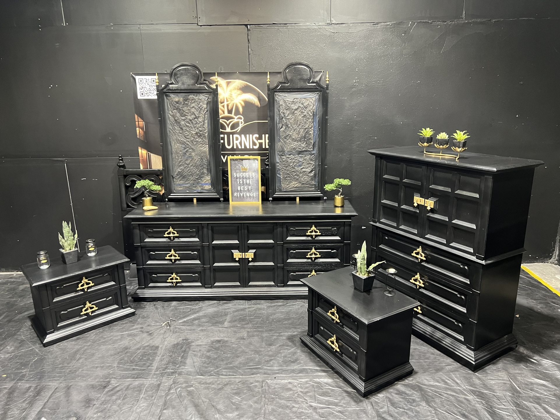 Queen Bedset,Bedroom Furniture Set, Bedset, Dresser,chest,nighstands, Headboard, Mirror