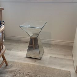 Mirrored End Table 